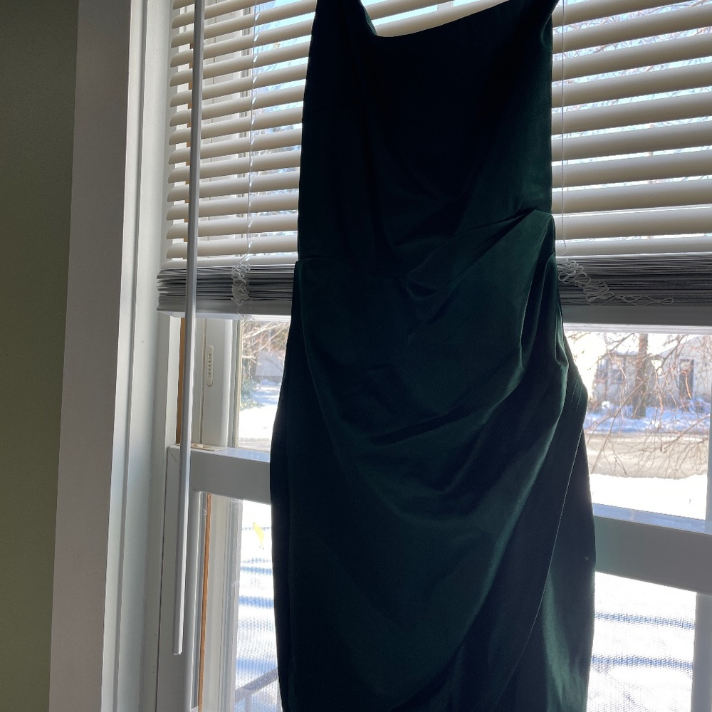 Dark green tight cocktail dress